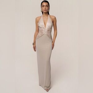❌SOLD❌ Jluxlabel Champagne Maxi Dress